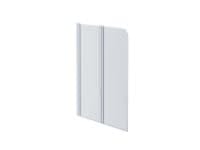 AQ NFB 6222-100 (новый артикул AQ DEL SBA 10015CH) Шторка на ванну двухэлементная, поворотная 1000X1500 профиль хром, стекло прозрачное