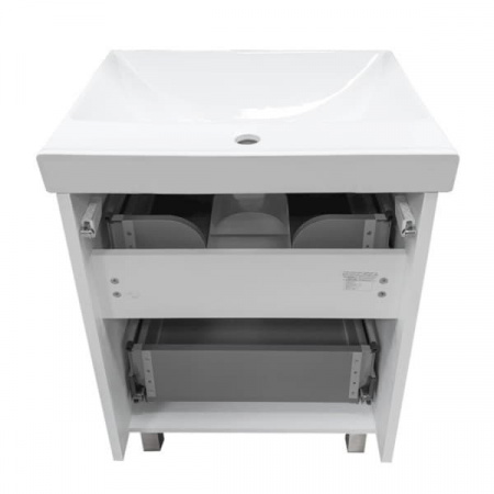 Тумба с раковиной Comforty "Дублин-60" белый глянец