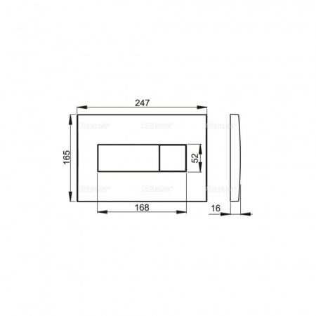 Кнопка смыва AlcaPlast M370 белая