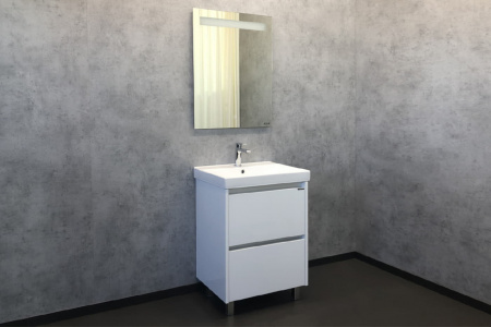 Тумба с раковиной Comforty "Дублин-60" белый глянец