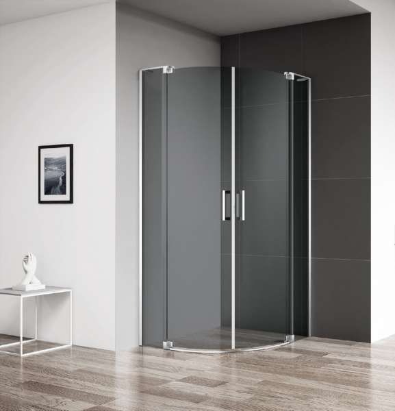 Душевой уголок Cezares SLIDER-R-2-90/100-GRIGIO-Cr