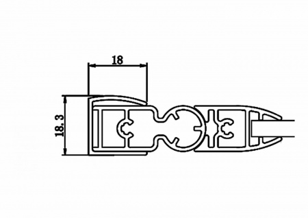 AQ NFB 6222-100 (новый артикул AQ DEL SBA 10015CH) Шторка на ванну двухэлементная, поворотная 1000X1500 профиль хром, стекло прозрачное