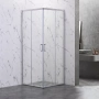 Душевой угол Veconi Rovigo RV-101B, 800x800x1900, черный, стекло прозрачное