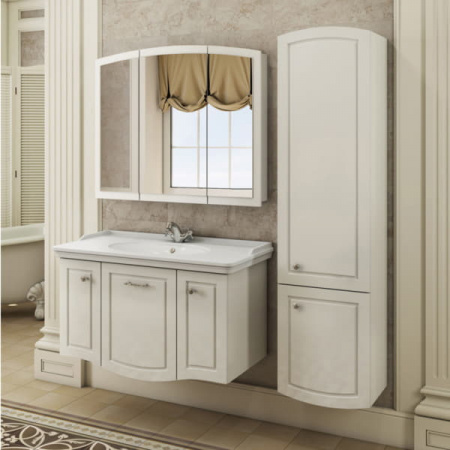 Шкаф-колонна Comforty "Палини-42" белый глянец