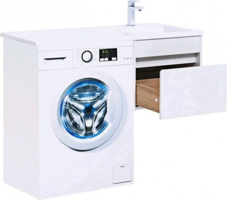 Тумба с раковиной Aquanet Токио 110 R белый (подвесная, 1 ящик)
