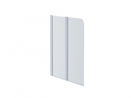 AQ NFB 6222-100 (новый артикул AQ DEL SBA 10015CH) Шторка на ванну двухэлементная, поворотная 1000X1500 профиль хром, стекло прозрачное
