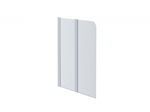 AQ NFB 6222-100 (новый артикул AQ DEL SBA 10015CH) Шторка на ванну двухэлементная, поворотная 1000X1500 профиль хром, стекло прозрачное