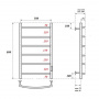 Полотенцесушитель электрический Point PN04858B П6 500x800 диммер справа, белый