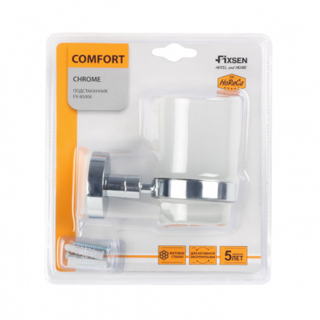 Подстаканник одинарный хром Fixsen Comfort Chrome FX-85006