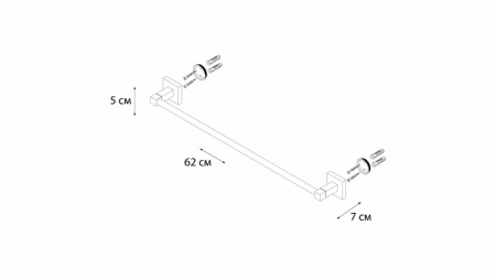 Полотенцедержатель трубчатый Fixsen Metra FX-11101 60см