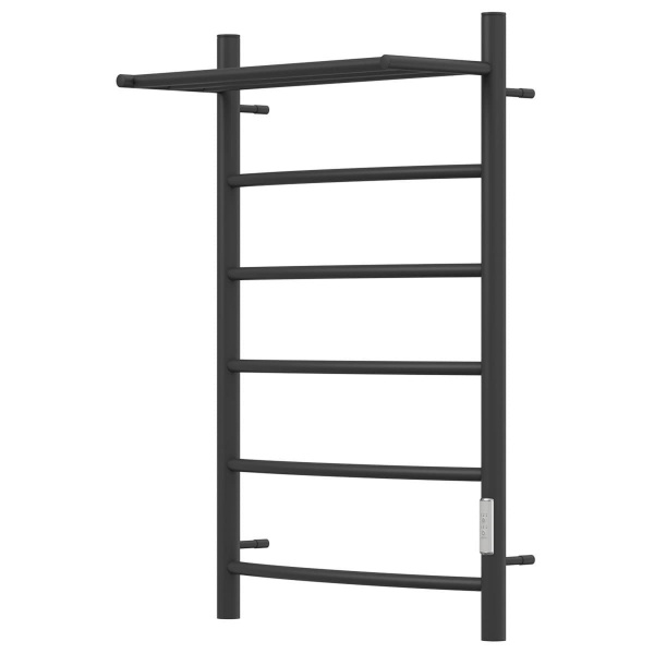 Полотенцесушитель электрический Point PN04858PB П5 500x800 с полкой, диммер справа, черный