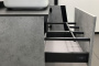 Тумба с раковиной Comforty "Эдинбург-90" бетон светлый с черной столешницей