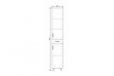 Шкаф-колонна Comforty "Севилья-35" слоновая кость