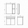 Тумба с раковиной Comforty "Осло-70ПД" бетон светлый