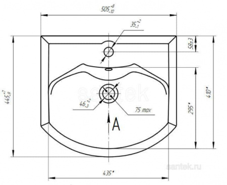 Раковина Aquaton Смайл 50 белая