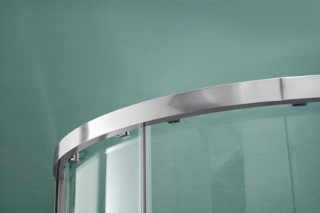 AQ NAA 2142-100 (новый артикул AQ ARI RO10020CH) Душевой уголок 1/4 круга, двери раздвижные 1000x1000x2000, профиль хром, стекло прозрачное