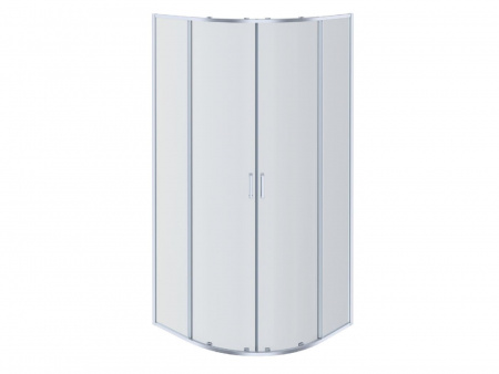 AQ NAA 2142-100 (новый артикул AQ ARI RO10020CH) Душевой уголок 1/4 круга, двери раздвижные 1000x1000x2000, профиль хром, стекло прозрачное