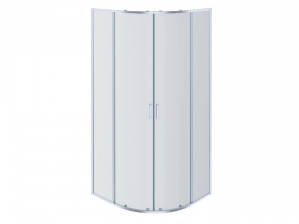 AQ NAA 2142-100 (новый артикул AQ ARI RO10020CH) Душевой уголок 1/4 круга, двери раздвижные 1000x1000x2000, профиль хром, стекло прозрачное