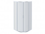 AQ NAA 2142-100 (новый артикул AQ ARI RO10020CH) Душевой уголок 1/4 круга, двери раздвижные 1000x1000x2000, профиль хром, стекло прозрачное