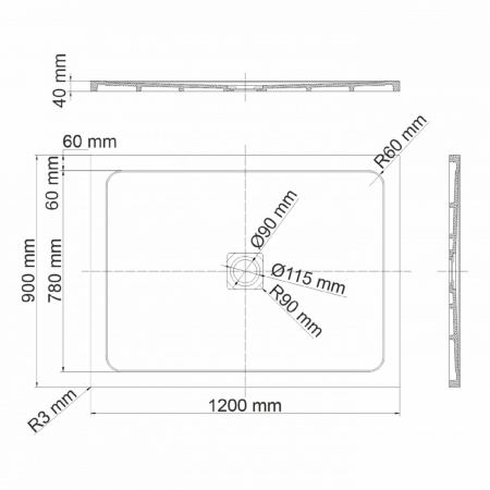 Душевые поддон WasserKRAFT 58T07