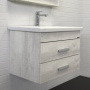 Тумба с раковиной Comforty "Никосия-70П" дуб белый