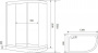 Душевая кабина Timo Premium Ilma-902 L B Black, 120x80x225 см