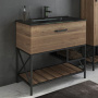 Тумба с раковиной Comforty "Бредфорд-90" дуб темный