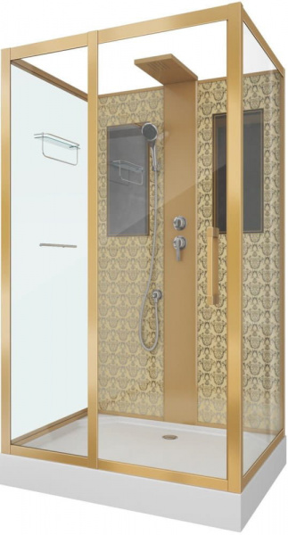 Душевая кабина Niagara Lux NG-7711GBK золото, 120x90x210 см