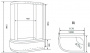 Душевая кабина Timo Eco TE-0720 P R, 120x80x218 см