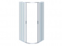 AQ NAA 2142-100 (новый артикул AQ ARI RO10020CH) Душевой уголок 1/4 круга, двери раздвижные 1000x1000x2000, профиль хром, стекло прозрачное