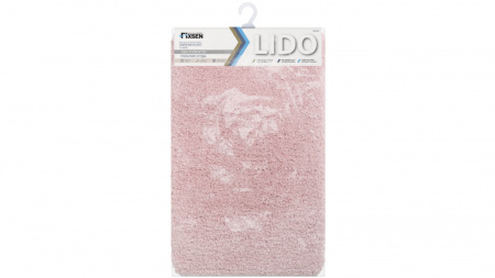 Коврик для ванной Fixsen Lido 1-ый, FX-3002B, розовый, 50х80см