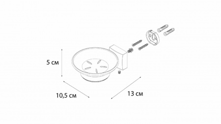Мыльница стекло Fixsen Kvadro FX-61308