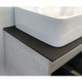 Тумба с раковиной Comforty "Прага-60" дуб белый с антрацитовой столешницей