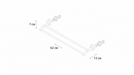 Полотенцедержатель трубчатый 2-ой Fixsen Europa FX-21802