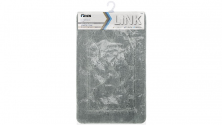 Коврик для ванной Fixsen Link 1-ый,  FX-5002K, серый, 50х80 см.
