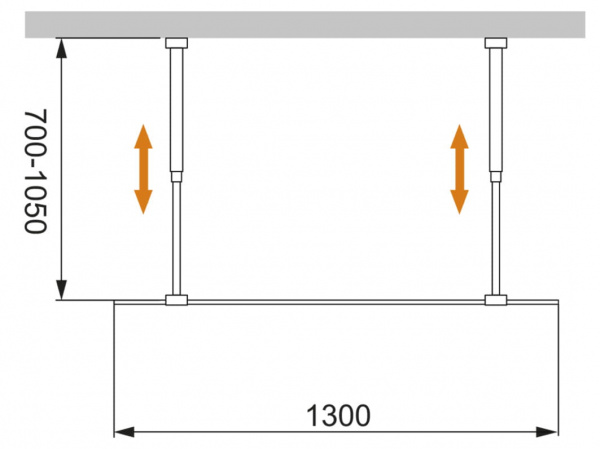 Душевая перегородка Cezares LIBERTA-L-2-130-C-Cr