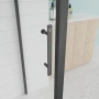 Душевой угол Veconi Evo 100SP B 1200х1200x1950, черный матовый, прозрачное стекло