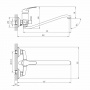 Смеситель Rossinka A35-34 универсальный с S-образным изливом