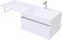 Тумба с раковиной Aquanet Токио 130 R белый (подвесная, 1 ящик)