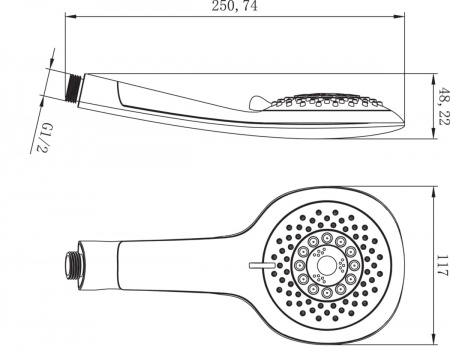 Лейка душевая Lemark LM0815CGreen, 5-функциональная