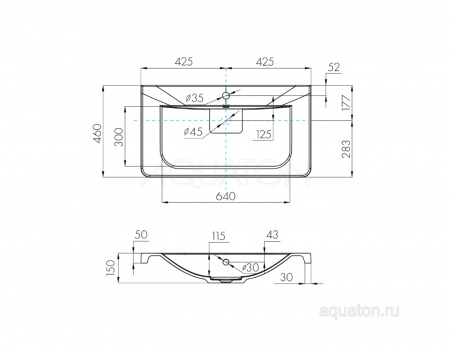 Раковина Aquaton Шерилл 85 белая