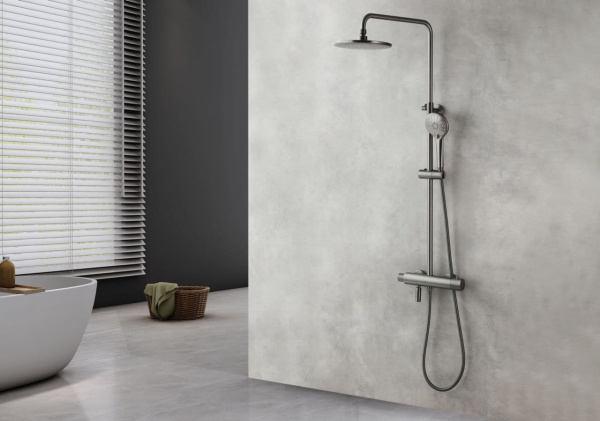 Душевая стойка Lemark Bronx LM3772GM для душа термостатический