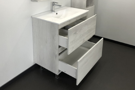 Тумба с раковиной Comforty "Верона-75" дуб белый