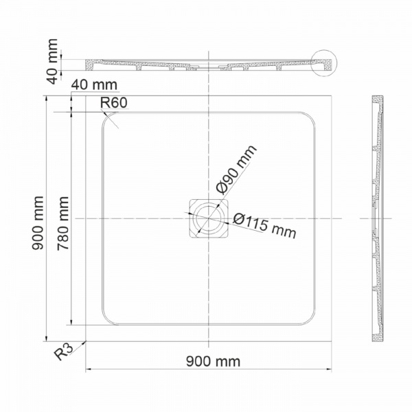 Душевые поддон WasserKRAFT 58T03