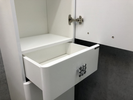 Шкаф-колонна Comforty "Монако-40" правая, белый глянец