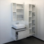 Тумба с раковиной Comforty "Прага-60" дуб белый с антрацитовой столешницей
