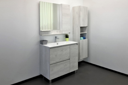 Шкаф-колонна Comforty "Верона-35" дуб белый