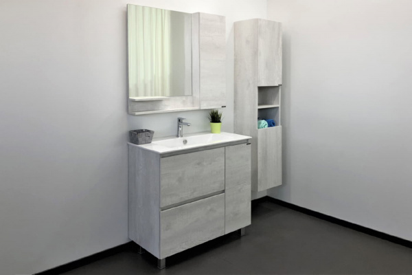 Шкаф-колонна Comforty "Верона-35" дуб белый