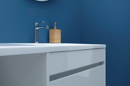 Тумба с раковиной Aquanet Токио 130 R белый (подвесная, 1 ящик)
