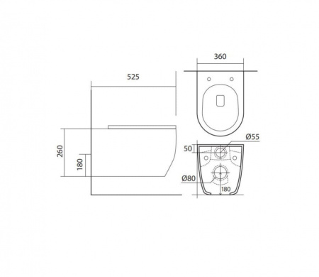 Set AQUATEK ЕВРОПА  (рама AQUATEK Standard INS-0000012+звукоизоляционная прокладка+унитаз ЕВРОПА AQ1106L-00+тонкое сиденье с механиз